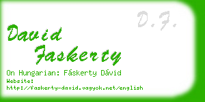 david faskerty business card