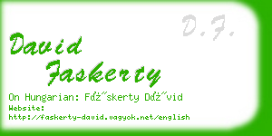 david faskerty business card